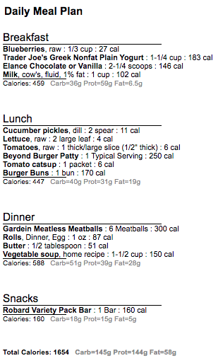 Meatless 1650 1 shake day 3