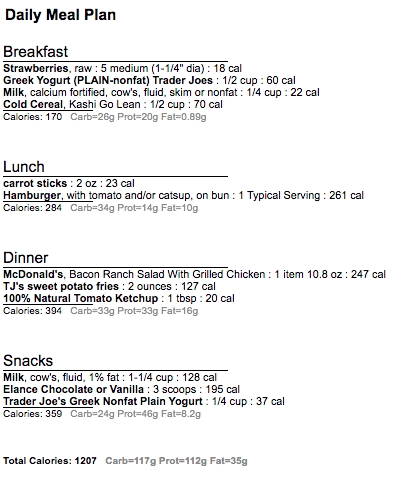 Protein First 1200 day 4